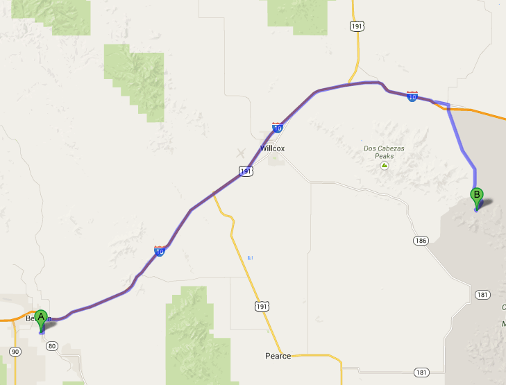 Driving Directions to Chiricahua National Monument